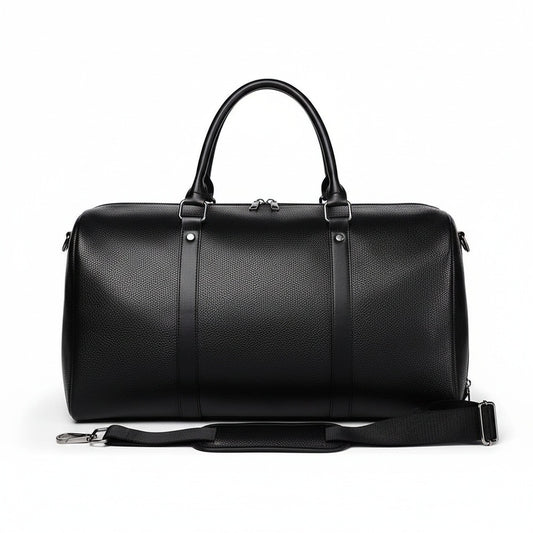 Black Duffle Bag for Men - Black - Front View