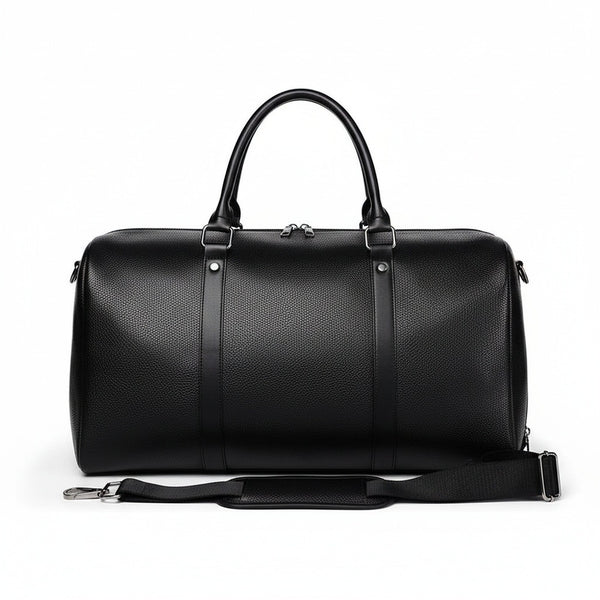Black Duffle Bag for Men - Black - Front View