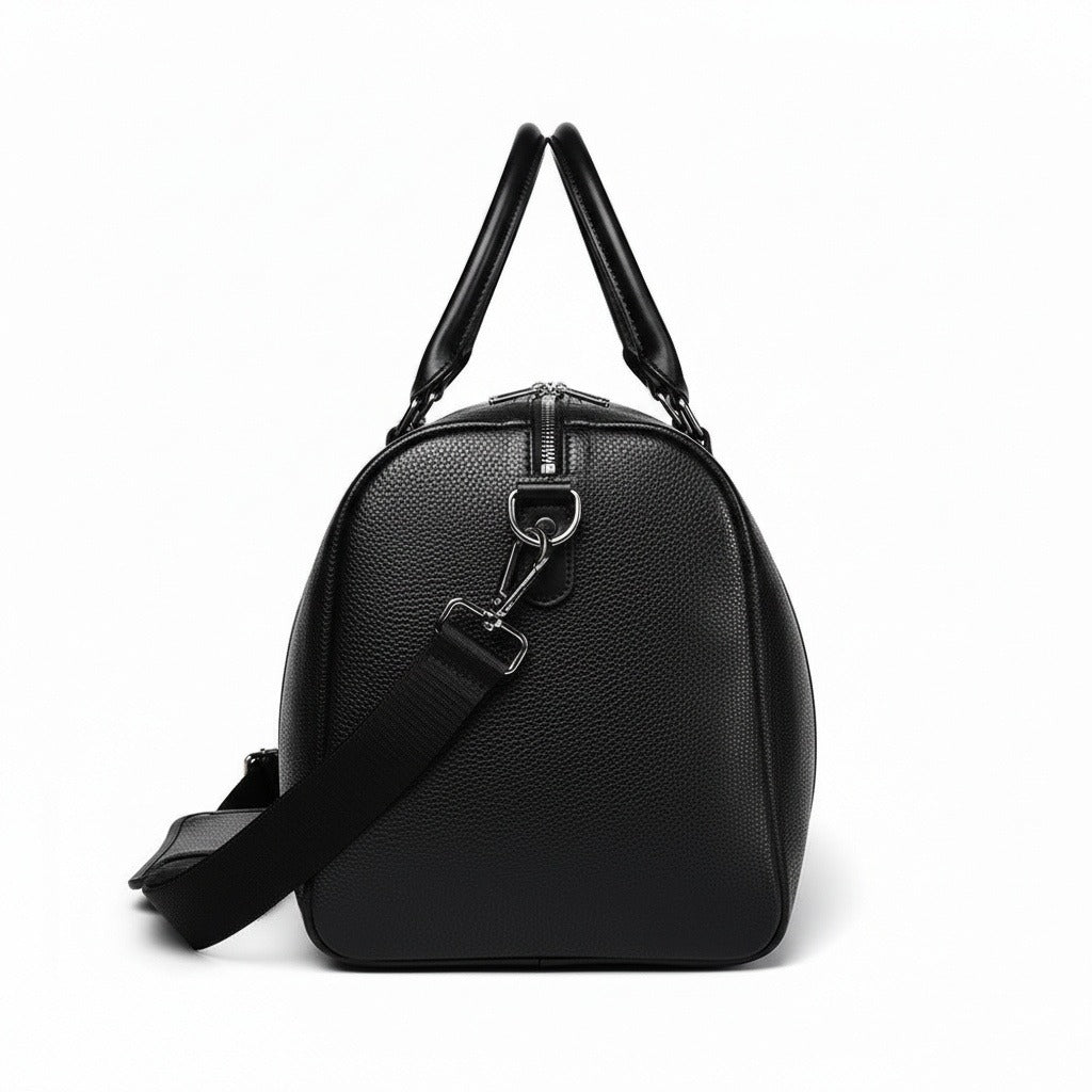 Black Duffle Bag for Men - Black - Fabric Detail