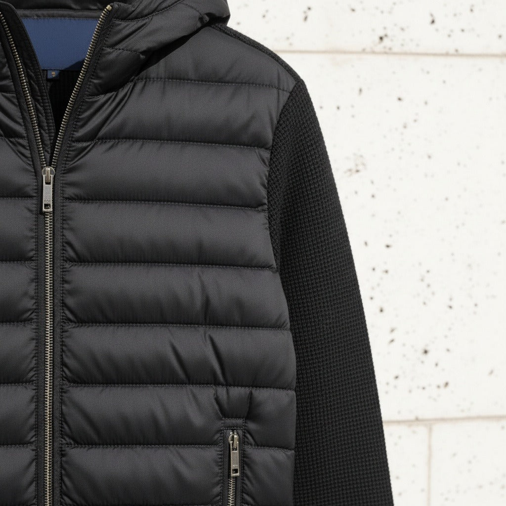 Black Hybrid Jacket - Black - Back View