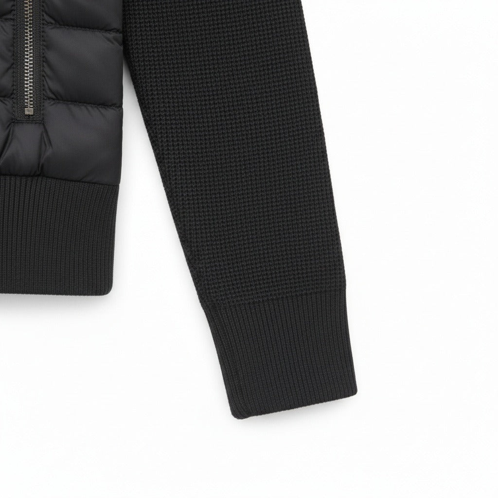 Black Hybrid Jacket - Black - Texture Close Up