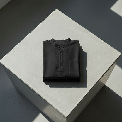 Black Linen Shirt and Shorts Set - Black - Lifestyle Inspiration