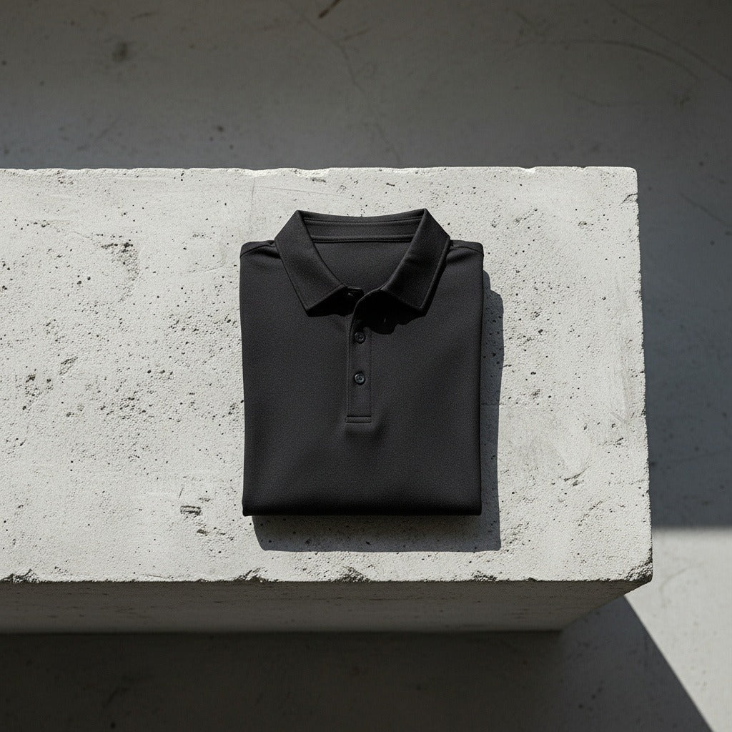 Black Long Sleeve Polo Shirt - Black - Lifestyle Inspiration