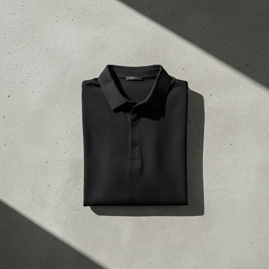 Black Short Sleeve Polo Shirt - Black - Lifestyle Inspiration