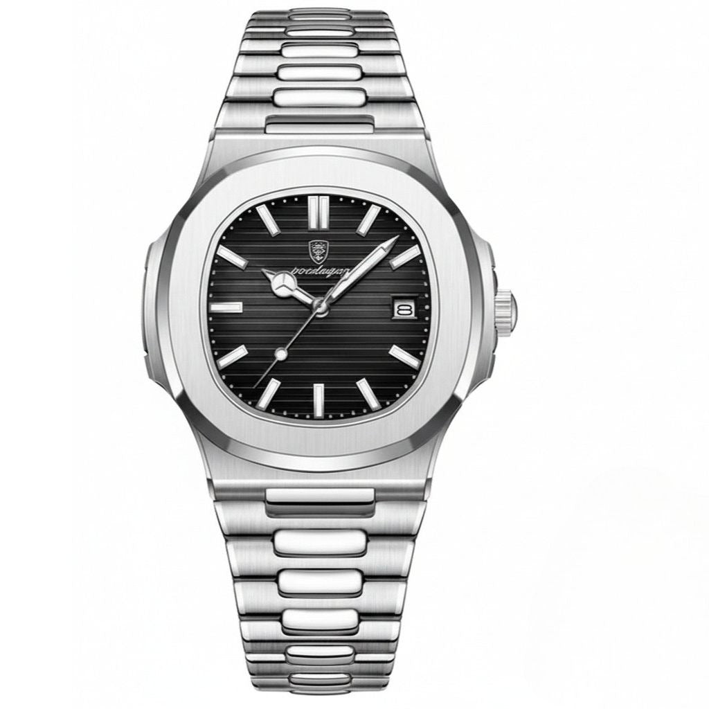 Black Sports Watch - Black - Front View