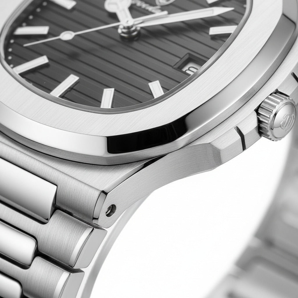 Black Sports Watch - Black - Texture Close Up