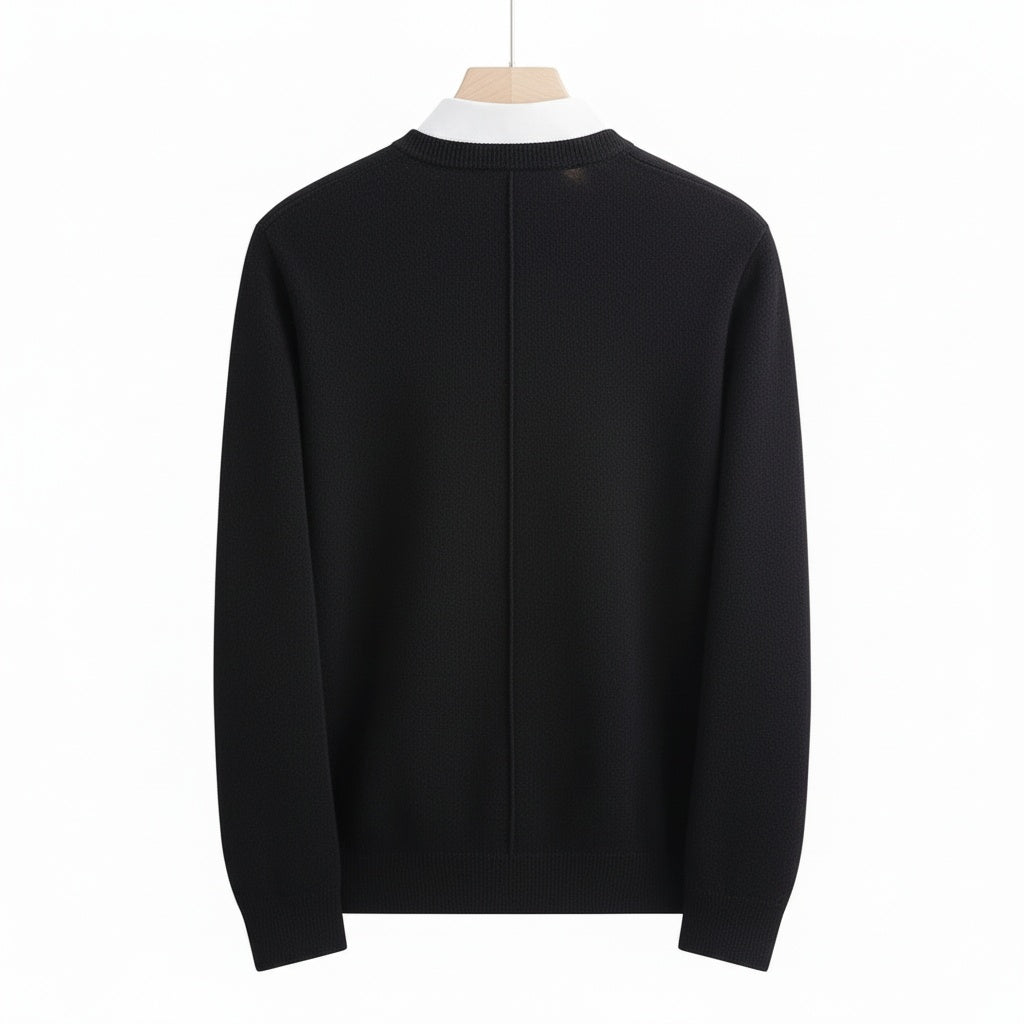 Black Sweater V Neck Men