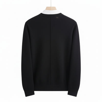 Black Sweater V Neck Men