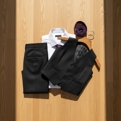 Black Three Piece Suit - Black - Lifestyle Inspiration