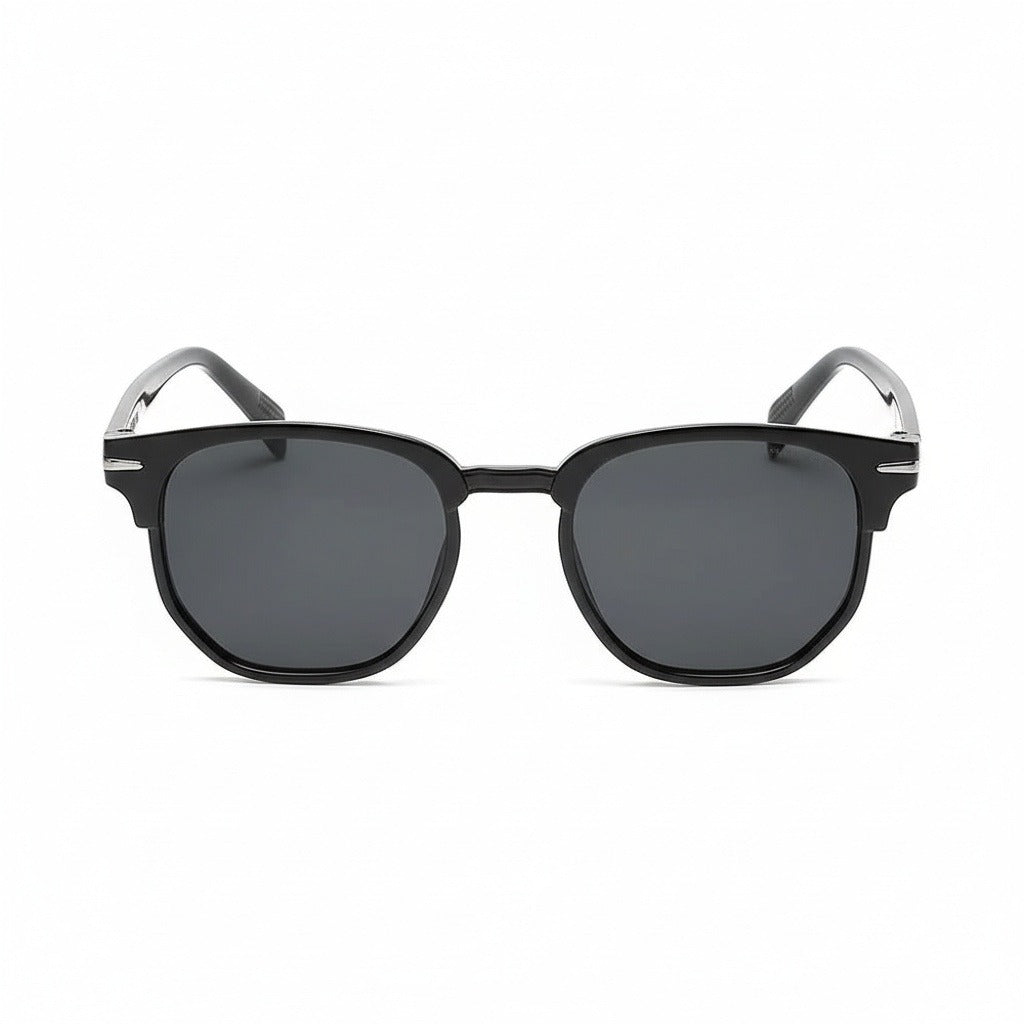Black Tinted Sunglasses Men's - Black - Front View
