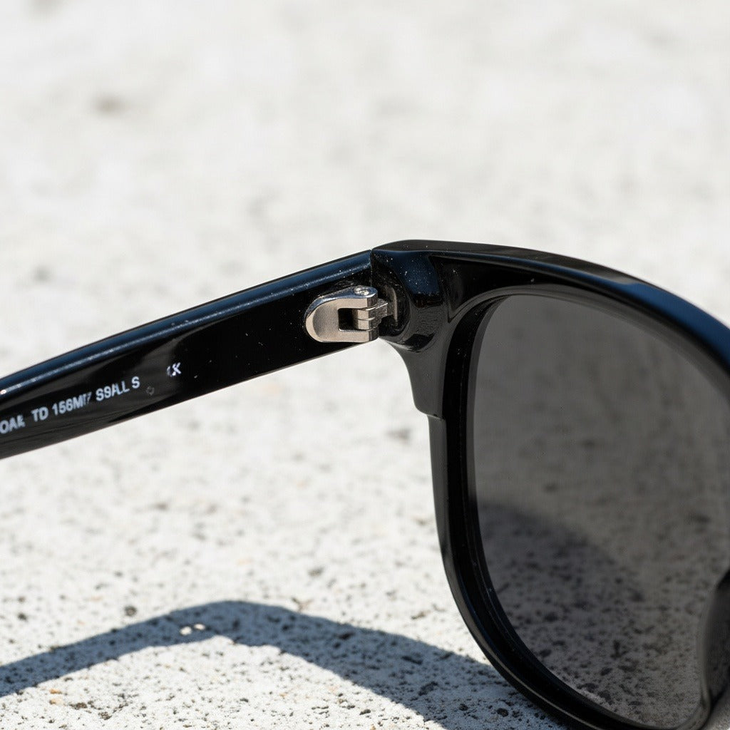 Black Tinted Sunglasses Men's - Black - Back View