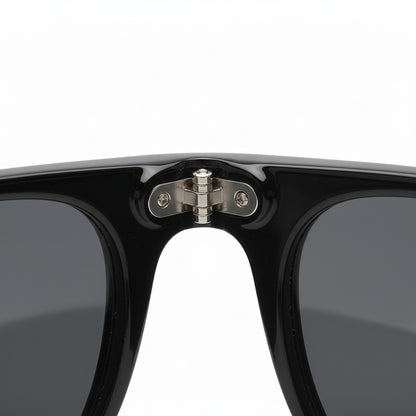 Black Tinted Sunglasses Men's - Black - Texture Close Up