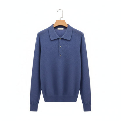 Blue Cashmere Sweater - Blue - Front View