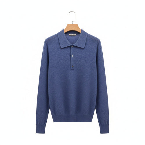 Blue Cashmere Sweater - Blue - Front View