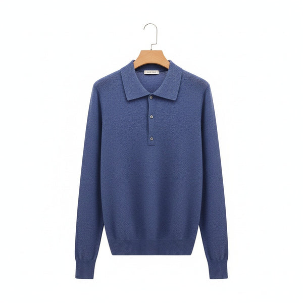 Blue Cashmere Sweater - Blue - Front View