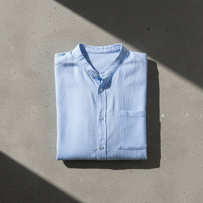 Blue Linen Shirt - Blue - Lifestyle Inspiration