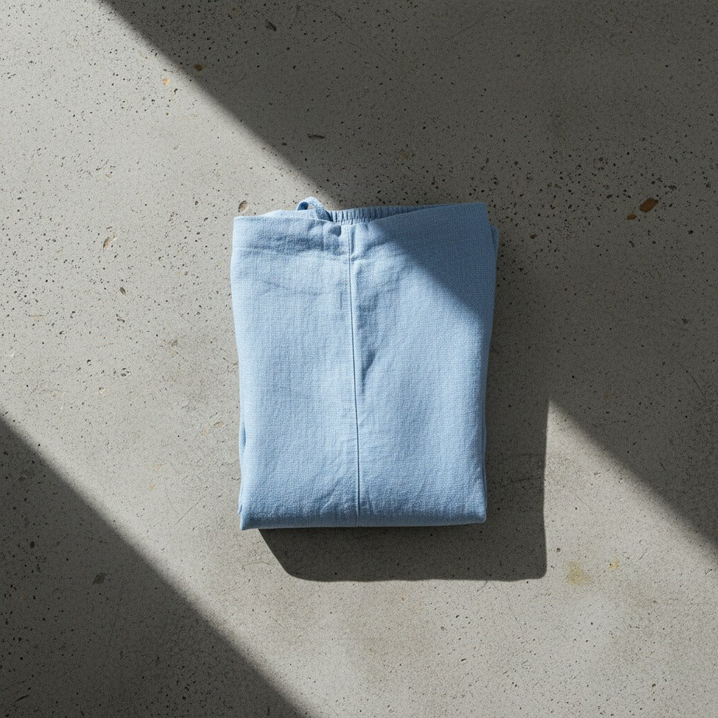 Blue Linen Trousers Mens - Blue - Lifestyle Inspiration
