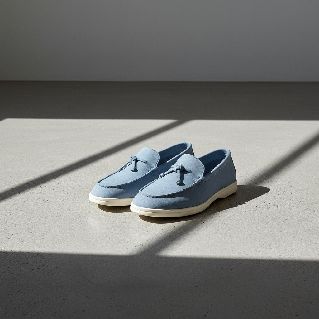 Blue Suede Loafers Men - Blue - Lifestyle Inspiration