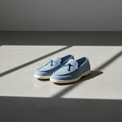 Blue Suede Loafers Men - Blue - Lifestyle Inspiration