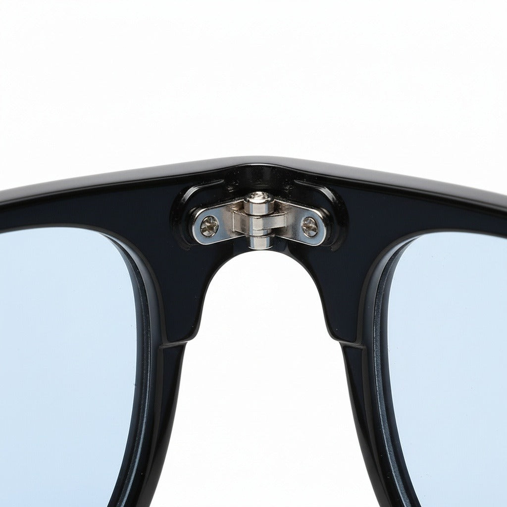 Blue Tinted Sunglasses Men's - Blue - Texture Close Up