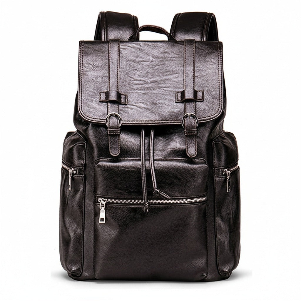 Brown Backpack Travel - Brown - Front View