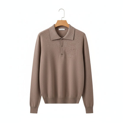 Brown Cashmere Sweater - Brown - Front View