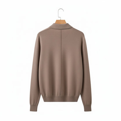 Brown Cashmere Sweater - Brown - Fabric Detail