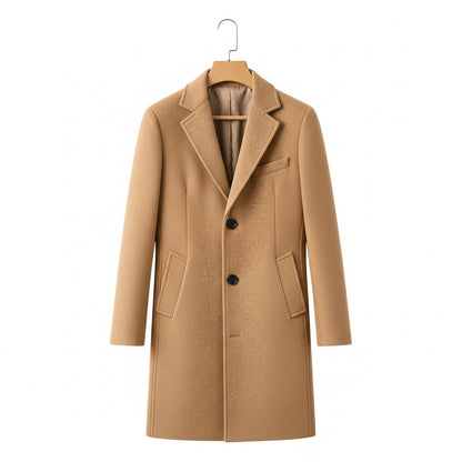 Brown Cool Trench Coat Mens - Brown - Front View