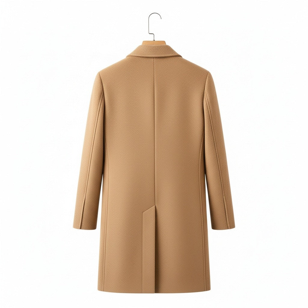 Brown Cool Trench Coat Mens - Brown - Fabric Detail