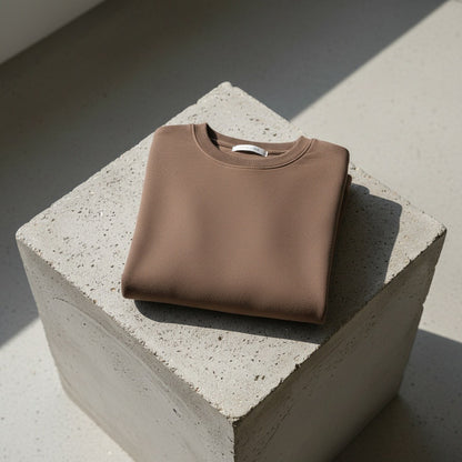 Brown Crew Neck Sweater Men - Brown - Lifestyle Inspiration