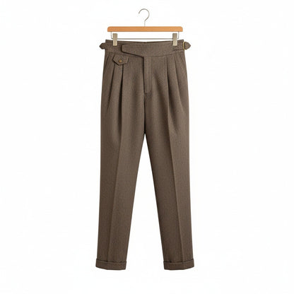 Brown Gurkha Trousers - Brown - Front View