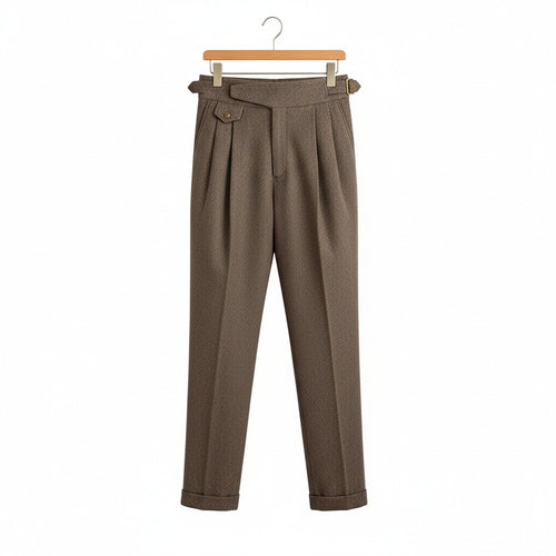 Brown Gurkha Trousers - Brown - Front View