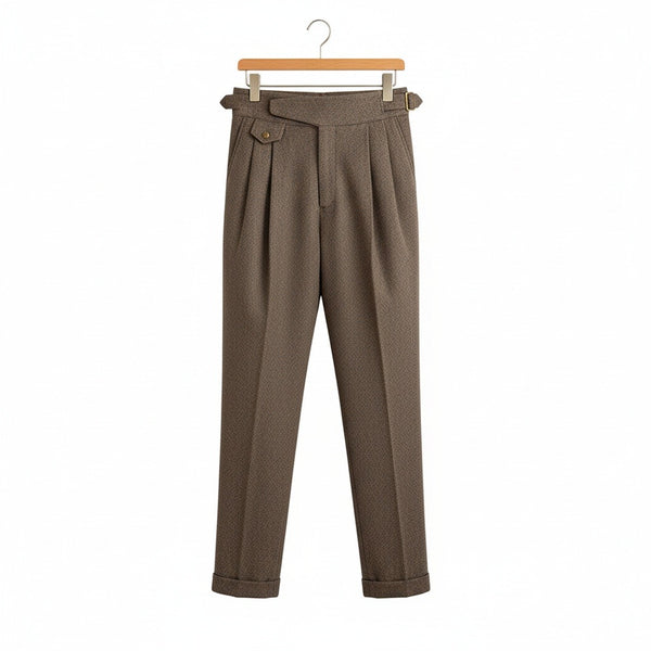 Brown Gurkha Trousers - Brown - Front View