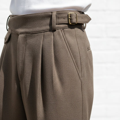 Brown Gurkha Trousers - Taupe - Back View