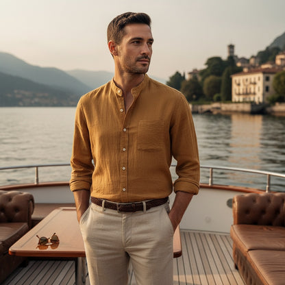 Brown Linen Shirt