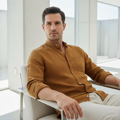 Brown Linen Shirt