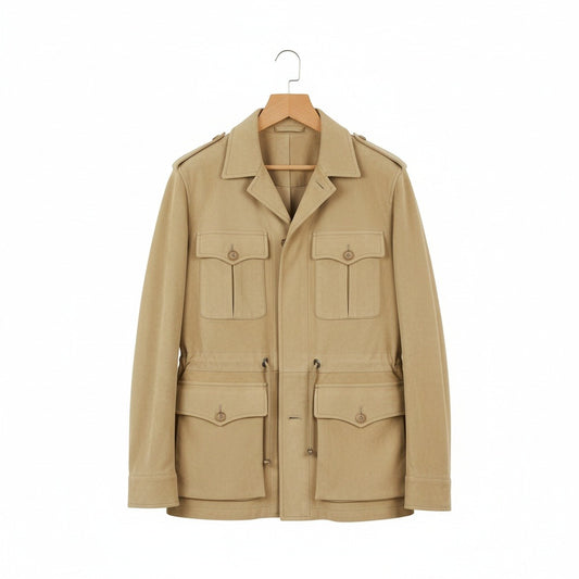 Brown Safari Jacket - Brown - Front View