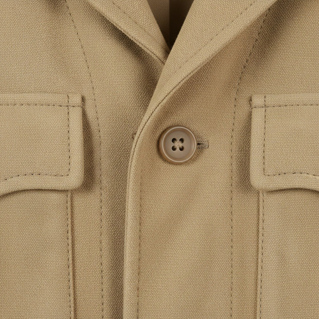 Brown Safari Jacket - Brown - Texture Close Up
