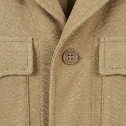 Brown Safari Jacket - Brown - Texture Close Up