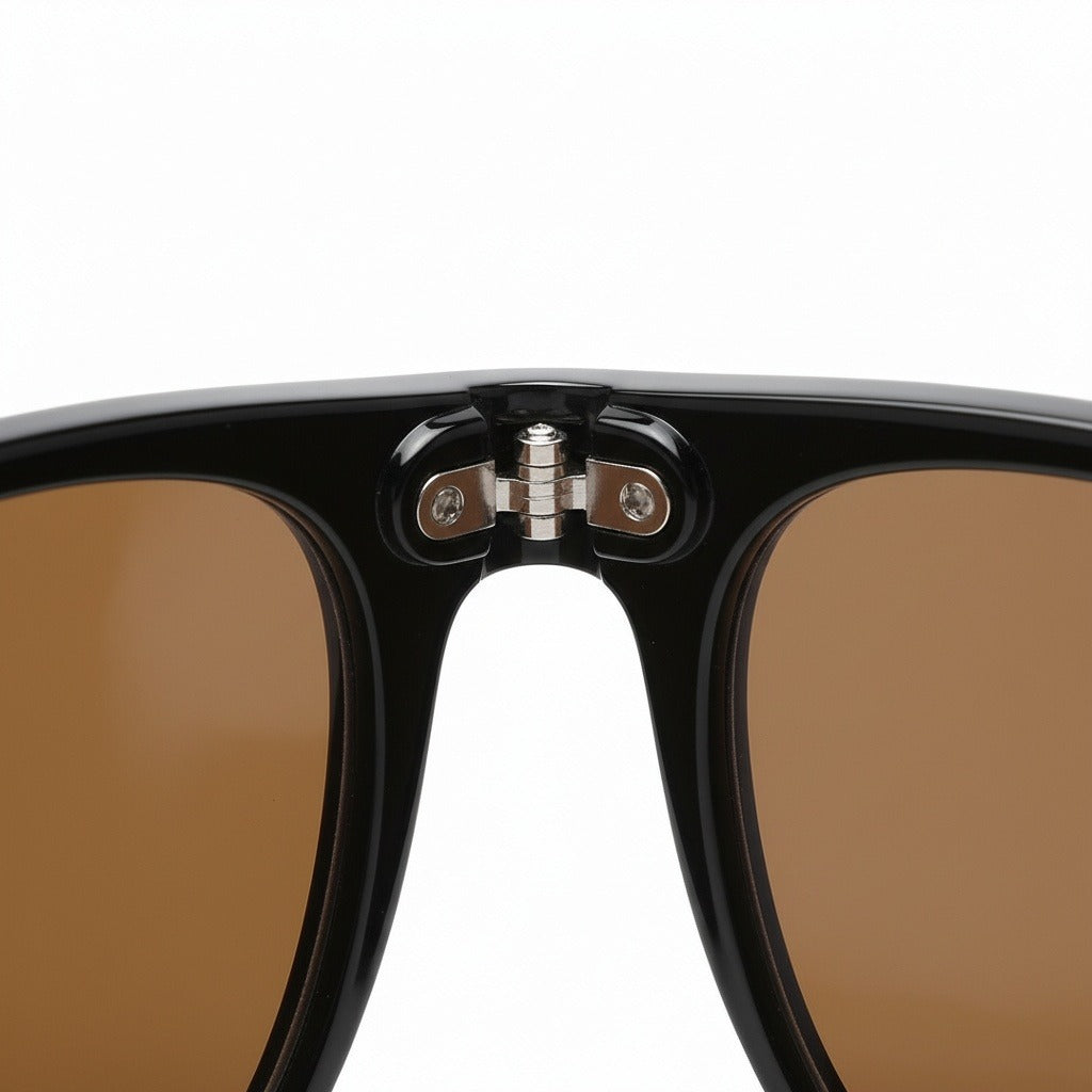 Brown Tinted Sunglasses Men's - Brown - Texture Close Up
