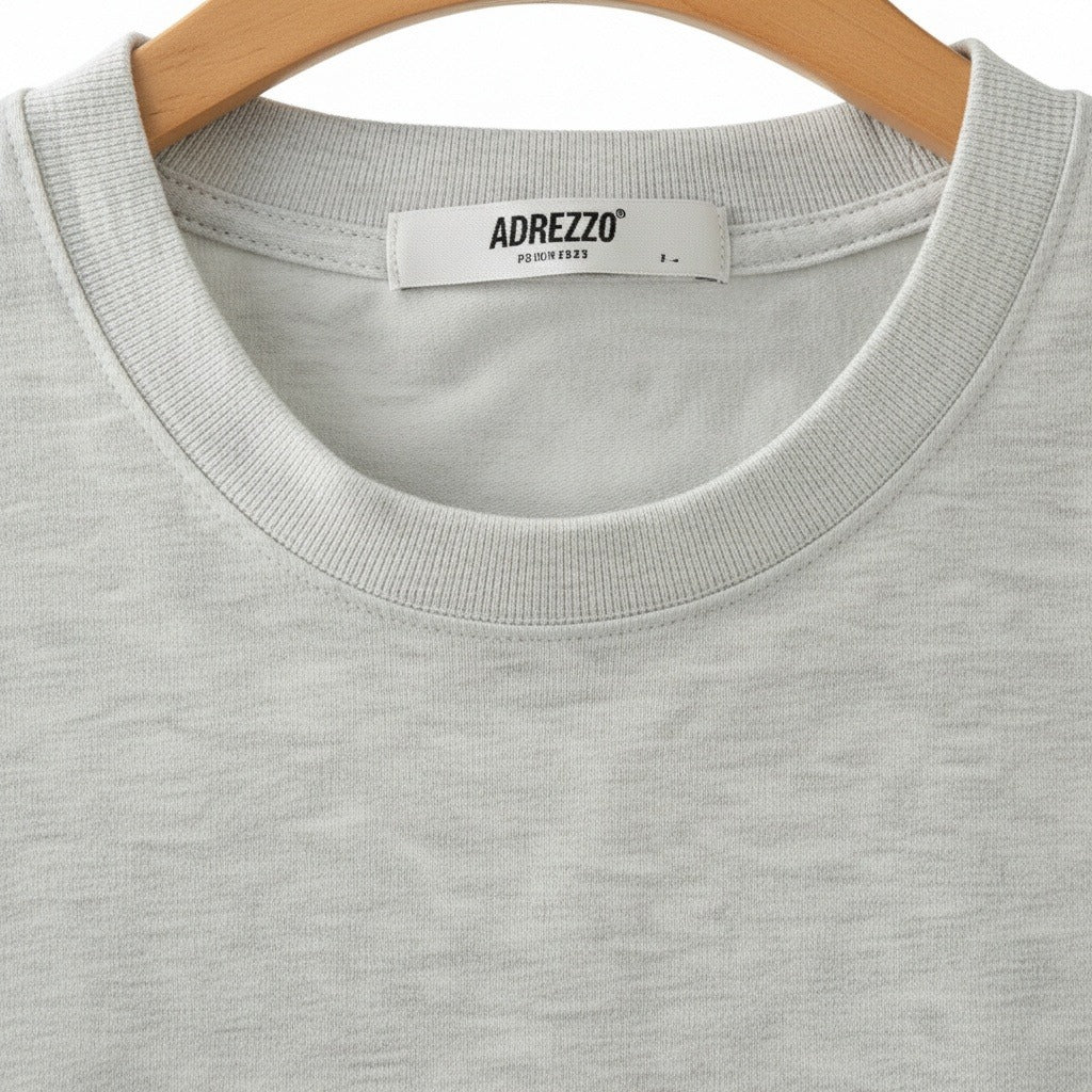 Business Casual T Shirt - Heather Gray - Texture Close Up