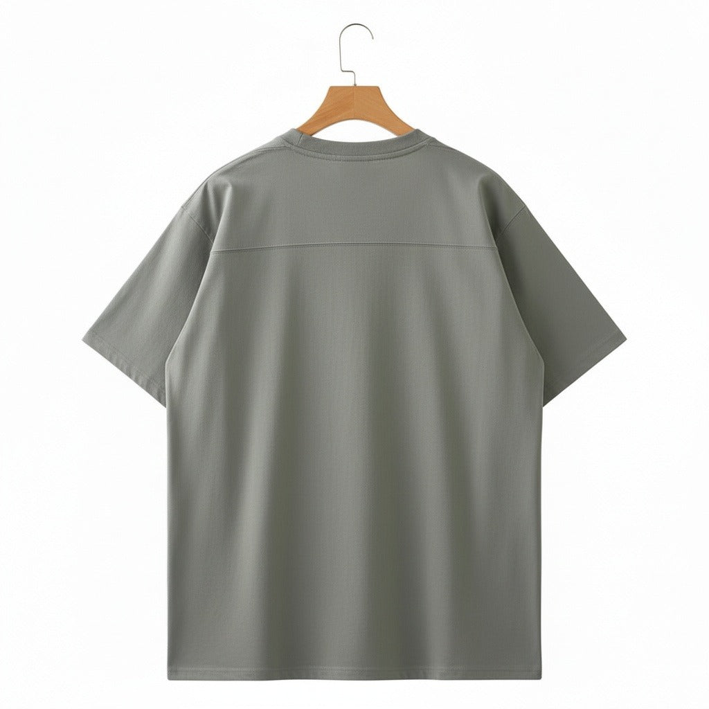 Business Casual T Shirt - Stone Gray - Fabric Detail