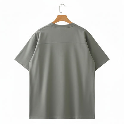 Business Casual T Shirt - Stone Gray - Fabric Detail