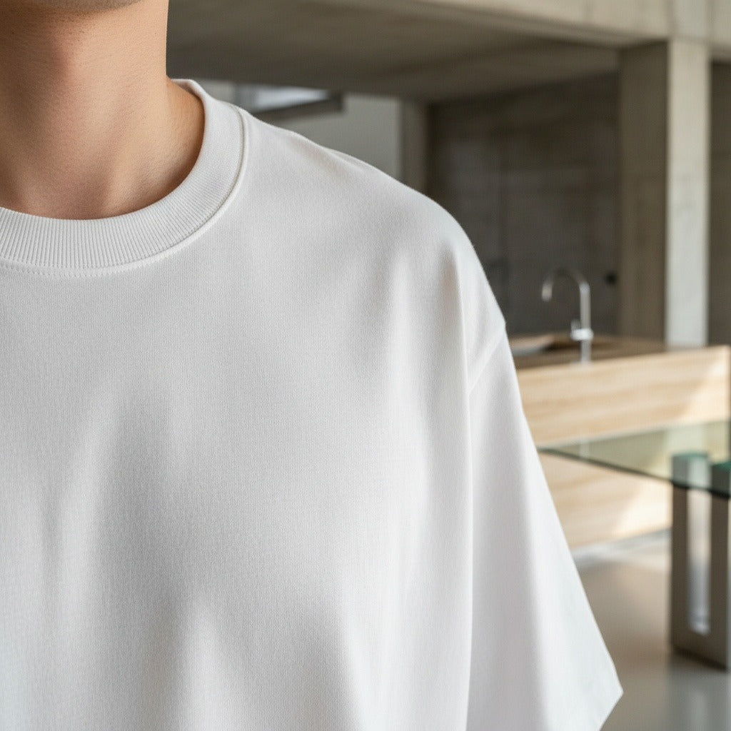 Business Casual T Shirt - Bright White - Back View