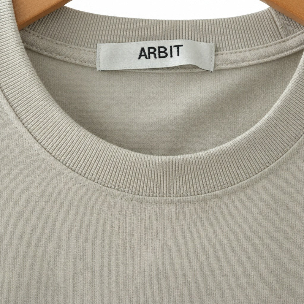 Business Casual T Shirt - Sage Green - Texture Close Up