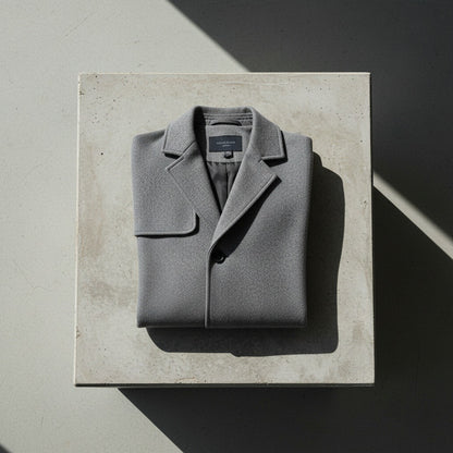 Business Trench Coat Mens - Light Gray - Lifestyle Inspiration