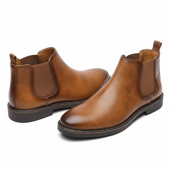 Camel Chelsea Boots Mens - Camel - Front View