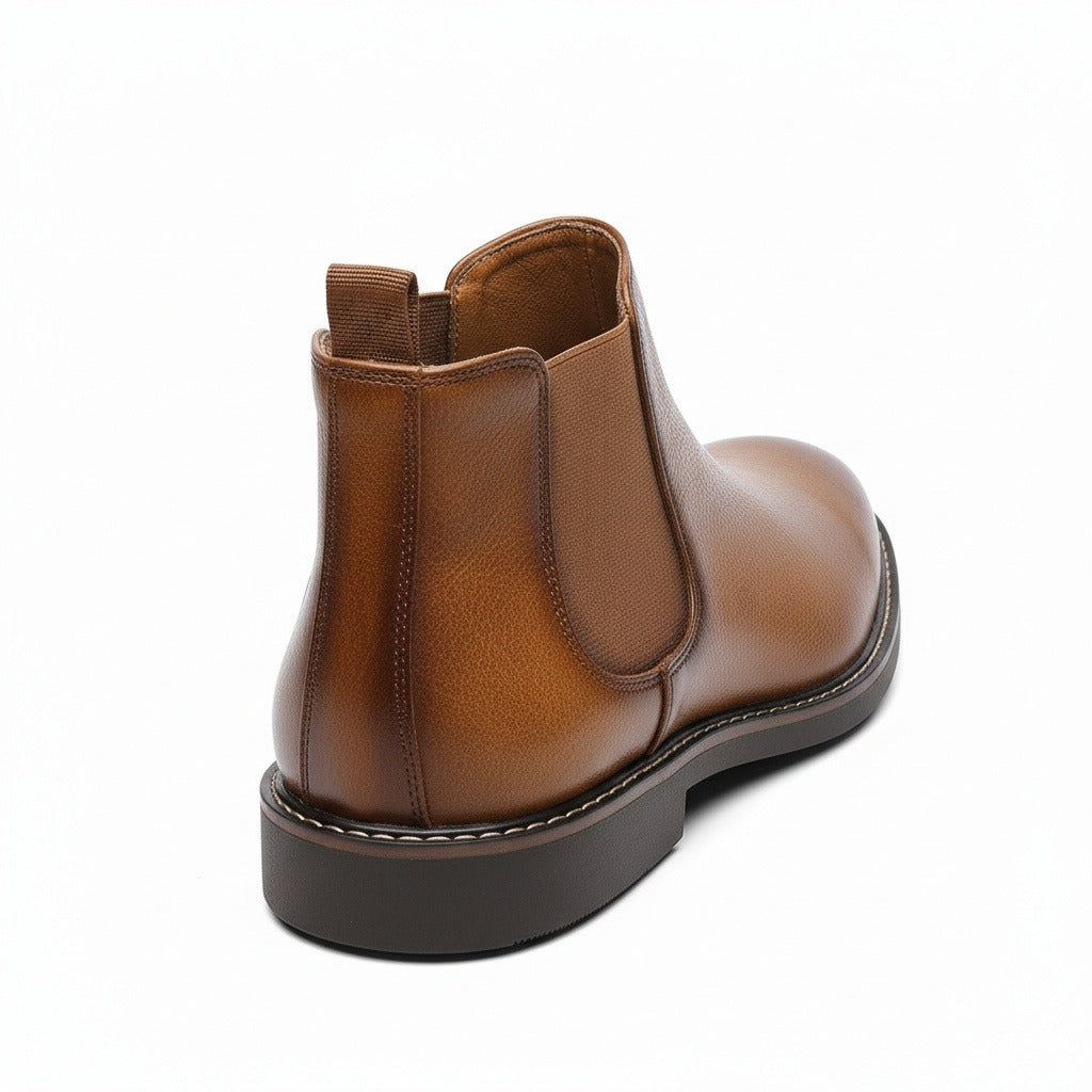 Camel Chelsea Boots Mens - Camel - Fabric Detail