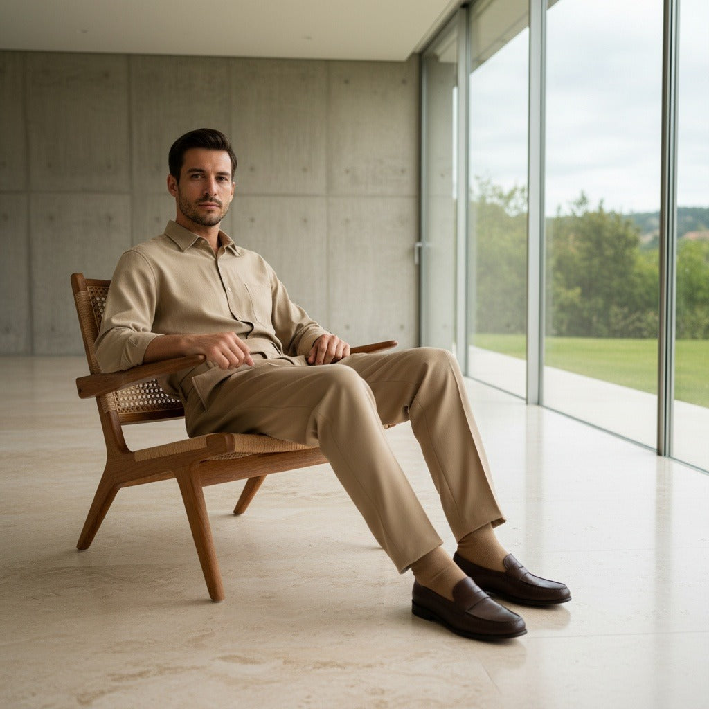 Camel Gurkha Trousers - Camel - Side Profile