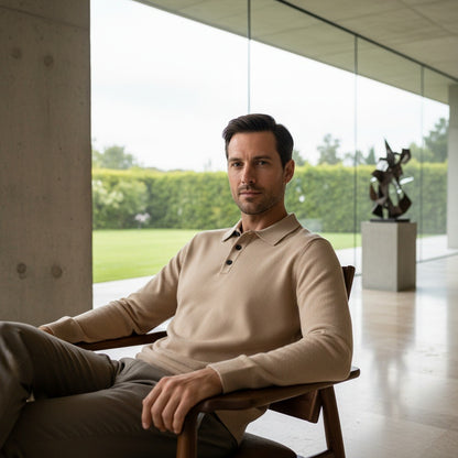 Camel Polo Shirt - Camel - Side Profile